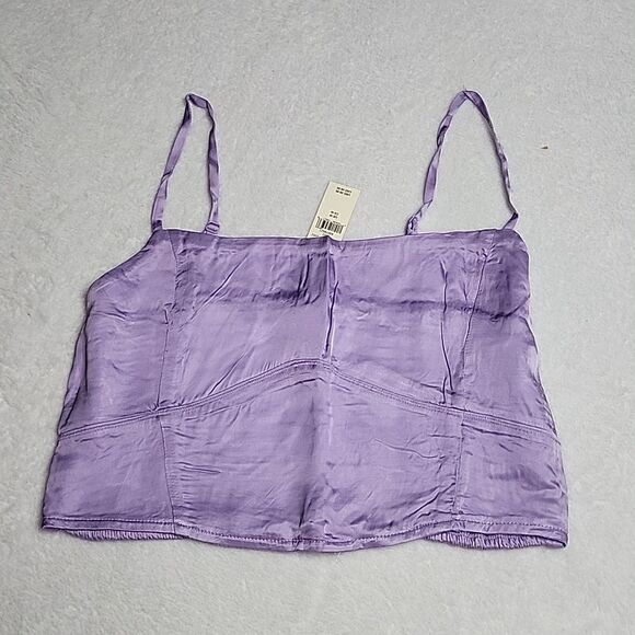 2458 NWT Aerie Shine Crop Top Size Medium - Picture 1 of 6